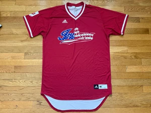 Indiana Hoosiers Americana USA Men's Adidas Red Baseball Jersey Sz 48 XL Flag - Picture 1 of 5