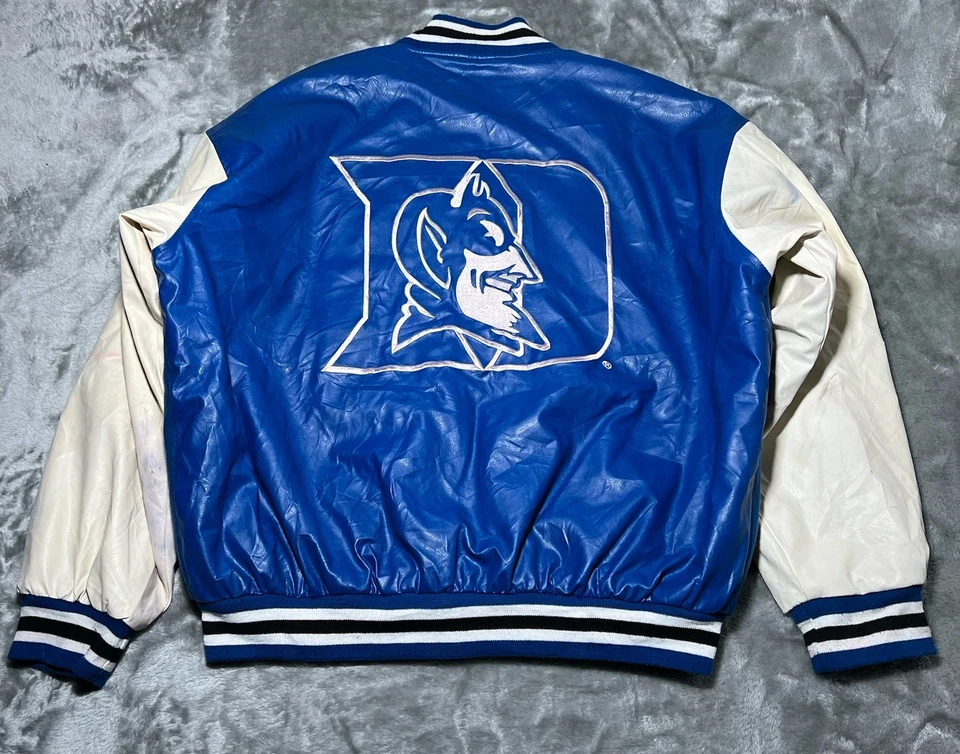 Duke Blue Devils Jacket Men Size XL Varsity Blue Steve And Barry’s Vintage - Image 1 of 4