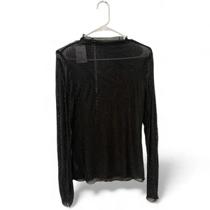 Free People Dance All Night transparentes Langarm-Top mit Kristallverzierung Größe M neu mit Etikett - Bild 1 von 8