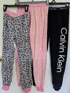 Calvin Klein Youth Girl's 3 Pack Sleep Jogger Pants, Medium 10/12 - Picture 1 of 11