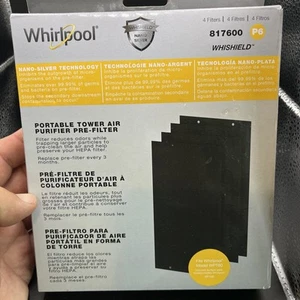 Whirlpool 4-Pack 817600 Replacement Charcoal Pre-Filter Fit Air Purifier WPT60 - Picture 1 of 1