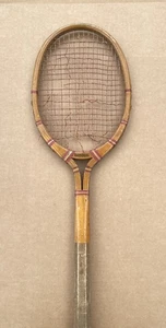 RARE Antique NATIONAL MARATHON Wood Tennis Racket Raquet w/open throat 1920's - Bild 1 von 10