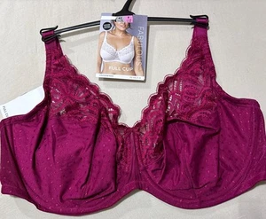M&S FAVOLOSO REGGISENO COPPA INTERA CON FERRETTO COLLEZIONE PIZZO AMELIA IN DK RASP Taglia 42F - Foto 1 di 9