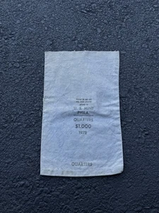 Vintage US Mint Phila Cents Canvas Coin Bag - Picture 1 of 2