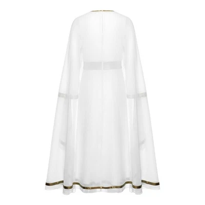 Niñas Falda Vestido Elegante Disfraces de Iglesia Navidad Ropa de Juego Biblia Capa De Colección Foto 1 de 4