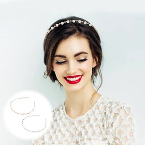  2 Pezzi Cerchietto per Donna Matrimonio Decorativo Fascia per Capelli Cristallo - Foto 1 di 12