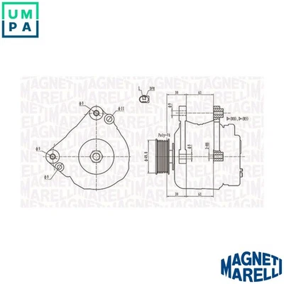 ALTERNATOR 063731729010 FOR SKODA OCTAVIA/II/Combi LAURA ROOMSTER/Praktik  VW - Image 1 of 4