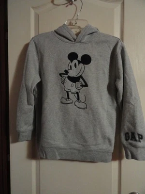 WOMEN'S GAP DISNEY MICKEY MOUSE GRAY FLEECE HOODIE SIZE LARGE  36" CHEST - Image 1 of 4