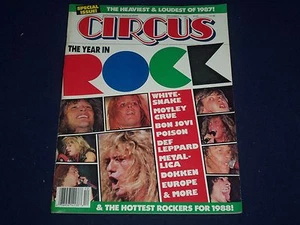 1987 DECEMBER 31 CIRCUS MAGAZINE - THE YEAR IN ROCK COVER - GREAT PHOTOS - J 469 - Picture 1 of 2