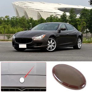 ABS Smoked Car Front Emblem Badge Cover For Maserati Quattroporte/Ghibli 2013-24 - Picture 1 of 10