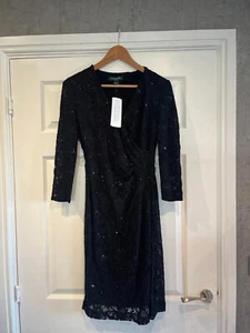 Lauren / Ralph Lauren black sequin dress. Size 2 - Picture 1 of 8