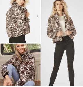 Leopard Puffer Jacket Lauren Bushnell JustFab XS - Bild 1 von 7
