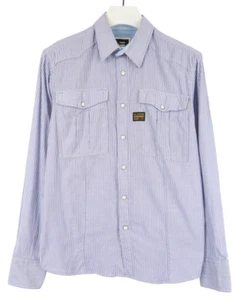 G-Star Denim Modern Gould Vanders Shirt Men Large Button Needle Stripe - Picture 1 of 9