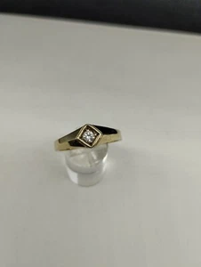 Herrenring 333 Gold mit 0,1 Karat Diamant, Brillant - Ringgröße 68/68,5 - Top - Bild 1 von 4