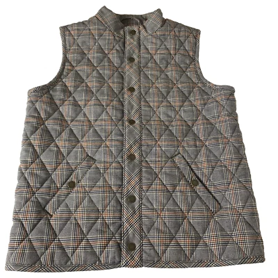 JANIE & JACK Boys Size 10-12 Plaid Quilted Vest - Image 1 of 4