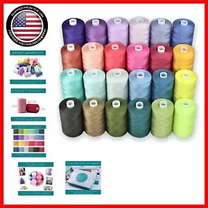 Versatile 24-Piece Polyester Sewing Thread Set - 1000 Yards for Beginners & More - Picture 1 of 8