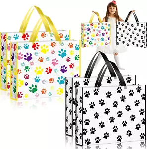 4 Pcs Extra Large Paw Print Gift Bags 20 X 16 Inch Jumbo Dog Paw Bag Reusable No - Picture 1 of 12