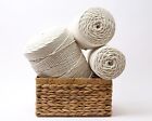 4.5 mm macrame rope 3-ply twisted 100% natural cotton cord for artisan craft DIY
