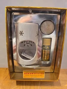 Bath & Body Works White Barn Aspen Winter Home Fragrance Oil Warmer Set .33fl oz - Picture 1 of 8