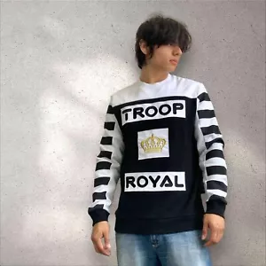 Top Troop para hombre negro | blanco cuello redondo nuevo con etiquetas - Imagen 1 de 9