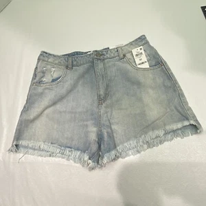 Y Ahora Estos Pantalones Cortos Vaqueros de Algodón Talla 32 Botones Para Mujer Ultra Alto Levantamiento Nuevo Luz - Imagen 1 de 9