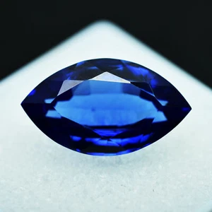 10 Ct Natural Blue Sapphire Certified Gemstone Loose Marquise Shape - Picture 1 of 4