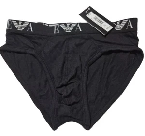EMPORIO ARMANI Pequeño S EA MEGA Eagle LOGO Negro Algodón Calzoncillo Ropa Interior - Imagen 1 de 3