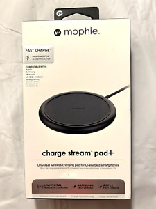 Mophie Charge Stream Pad+ For Qi-Enabled Smartphones - Black  - 10W Fast Charge