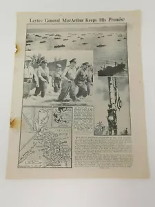 Vintage Leyte: General MacArthur Keeps His Promise Newspaper - Foto 1 di 3
