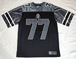 SICK Disney Star Wars Darth Vader Black Silver Football Style Jersey Mens Large - Picture 1 of 6
