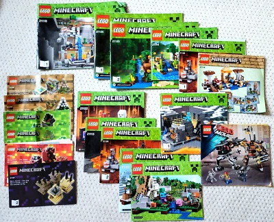 Lot of 19 Lego Instruction Manuals MINECRAFT, LEGO MOVIE - Image 1 of 4