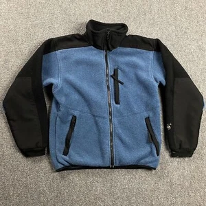 Mountain Hardwear Jacket Boys 8 Yrs Blue Fleece Full Zip Outdoors Vintage Kids - Picture 1 of 9
