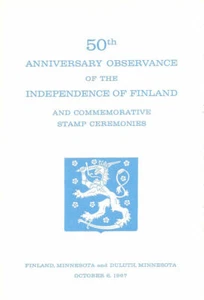 #1334 Primo Giorno Cerimonia Programma 5c 50° Anniversario Finlandia Francobollo - Foto 1 di 1
