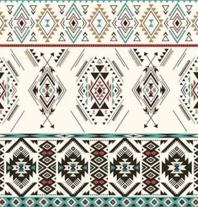 Aztec Geometric Vintage Fabric Shower Curtains Extra Long Shower Curtain Art - Picture 1 of 6