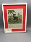 “The Goat And Her Kids” Page From Vintage Childs Book - White Frame - Dated 1899