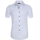 Men's Elastic Shirt Short Sleeved Shirt Comfortable And Easy To Wear Casual Shir