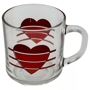 LUMINARC Glass Mug with Heart 39 small scratch - Picture 1 of 6