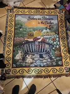 Sisters Are Blossoms In The Garden Of Life Tapestry Blanket - Picture 1 of 4