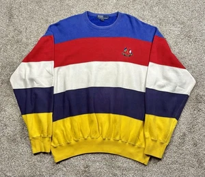Sudadera Vintage Polo Ralph Lauren Colorblock Banderas Cruzadas Para Hombre Talla XL RARA - Imagen 1 de 8