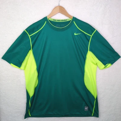 Camisa de Combate Nike Pro Para Hombre XL Verde Ajustada Dri-FIT Manga Corta Entrenamiento Foto 1 de 4