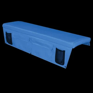 Oceansouth Boat Bench Cushion & Side Pockets 1200mm x 300mm Blue - Picture 1 of 3