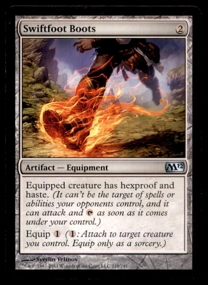 MTG Swiftfoot Boots LP Light Play Magic 2012 [5318] - Image 1 of 1
