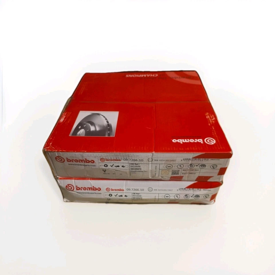 Lote de 2 rotores de freno de disco delanteros Brembo para 1995-2004 Tacoma (09.7266.10) Foto 1 de 4