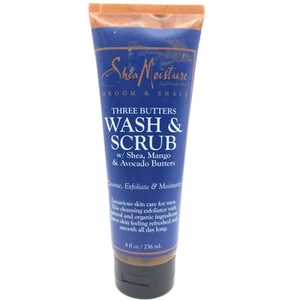 Shea Moisture Three Butters Wash & Scrub for Groom & Shave w/Shea, Mango, Avo - Picture 1 of 1