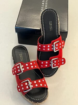 Sandalias de gamuza para mujer Barney's New York zapatos ROJOS talla 7 (NUEVAS) Foto 1 de 4