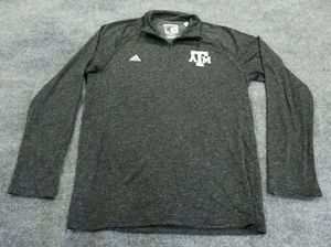 Maglione Texas A&M Aggies 1/4 Zip Adulto L Nero Ultimate Tee Manica Lunga College - Foto 1 di 12