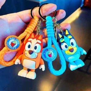 Bluey Bingo Keyring Bag Charm Keychain Cartoon Kids Bag Pendant Key Ring New UK - Picture 1 of 6