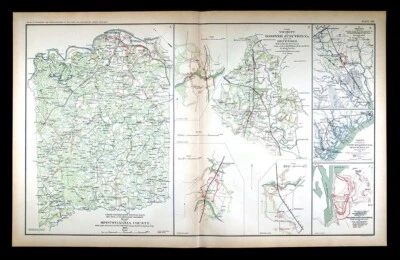 Civil War Military Map Spotsylvania County Hanover Junction Boyd's Neck Virginia - Image 1 of 4