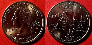 USA 2003 D Washington Quarter Illinois KM-343 Copper-nickel clad copper UNC #20 - Picture 1 of 1