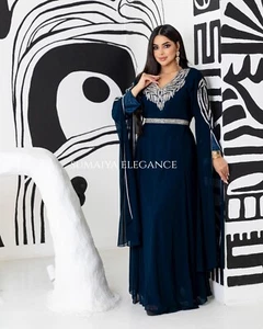SALE New Moroccan Dubai Kaftans Farasha Abaya Dress Very Fancy Long Gown SE 1088 - Picture 1 of 6